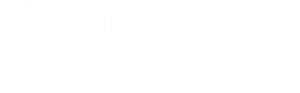 White McKinsey & Company text logo on a very light gray background.